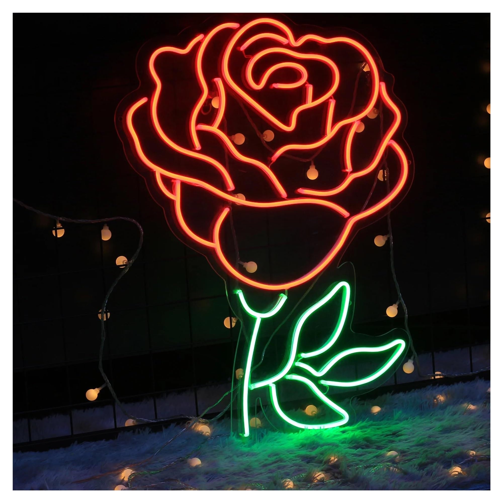 Arte Neón Moderno Lámpara De Pared De Neón Rosa, Lámpara De Noche Para Decoración De Habitación Y Fiesta Navideña.(50X69CM)