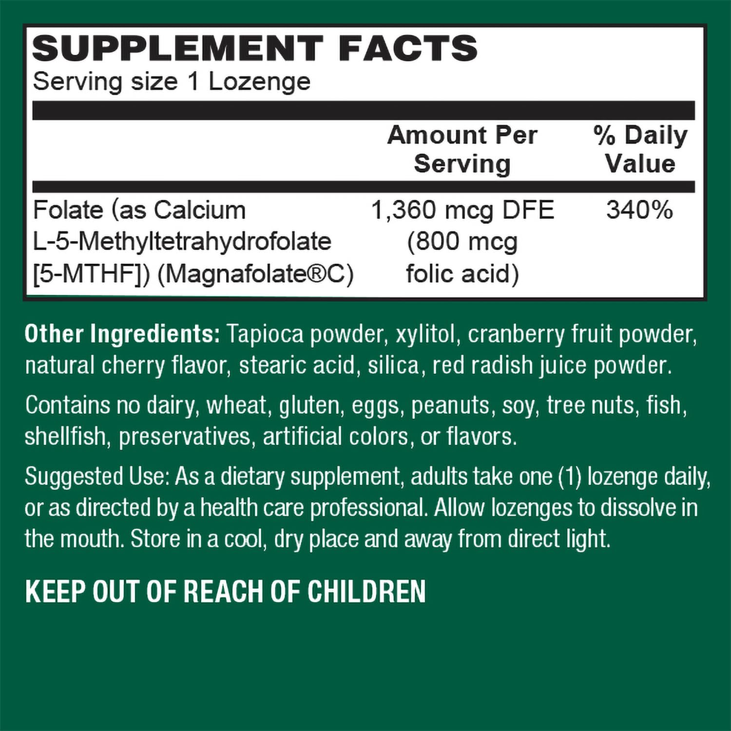 PlantFusion Vegan High Potency Methylfolate 5-MTHF – Fast Acting Sublingual Methyl Folate Supplement is 6X More Absorbable - Non-GMO, Supports Cardiovascular & Brain - 60 Lozenges — Amazon image 5