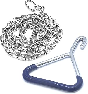 AAProTools Durable Cow OB Apparatus OB Handle & 60 Inch Chain Goat Forceps, Cattle Delivery Instruments for Dairy Farm