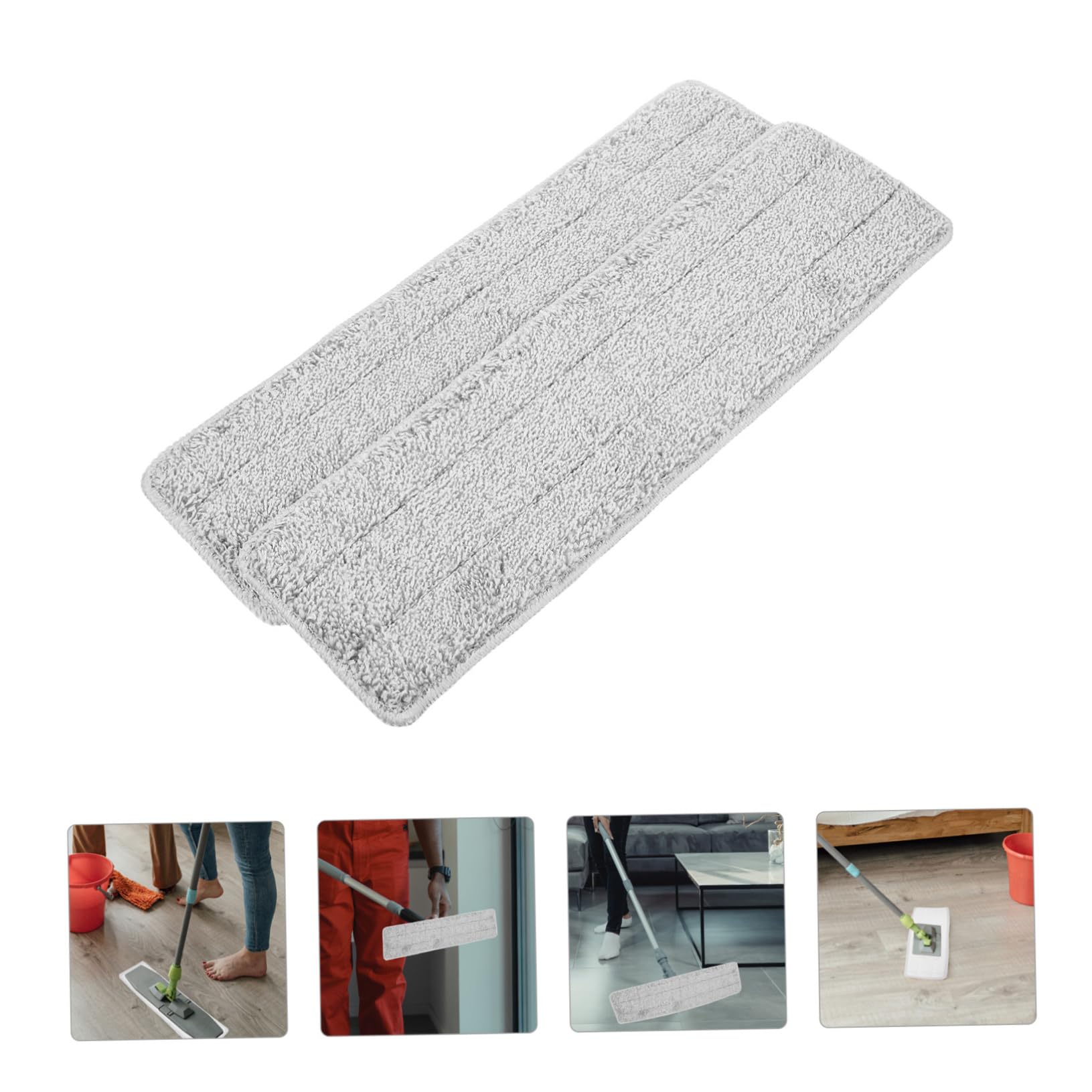 CALLARON 4 Set Mop Riutilizzabili Microfibra Testine Ricambio Assorbenti E Lavabili Compatibili con Mop 2 Pezzi*4