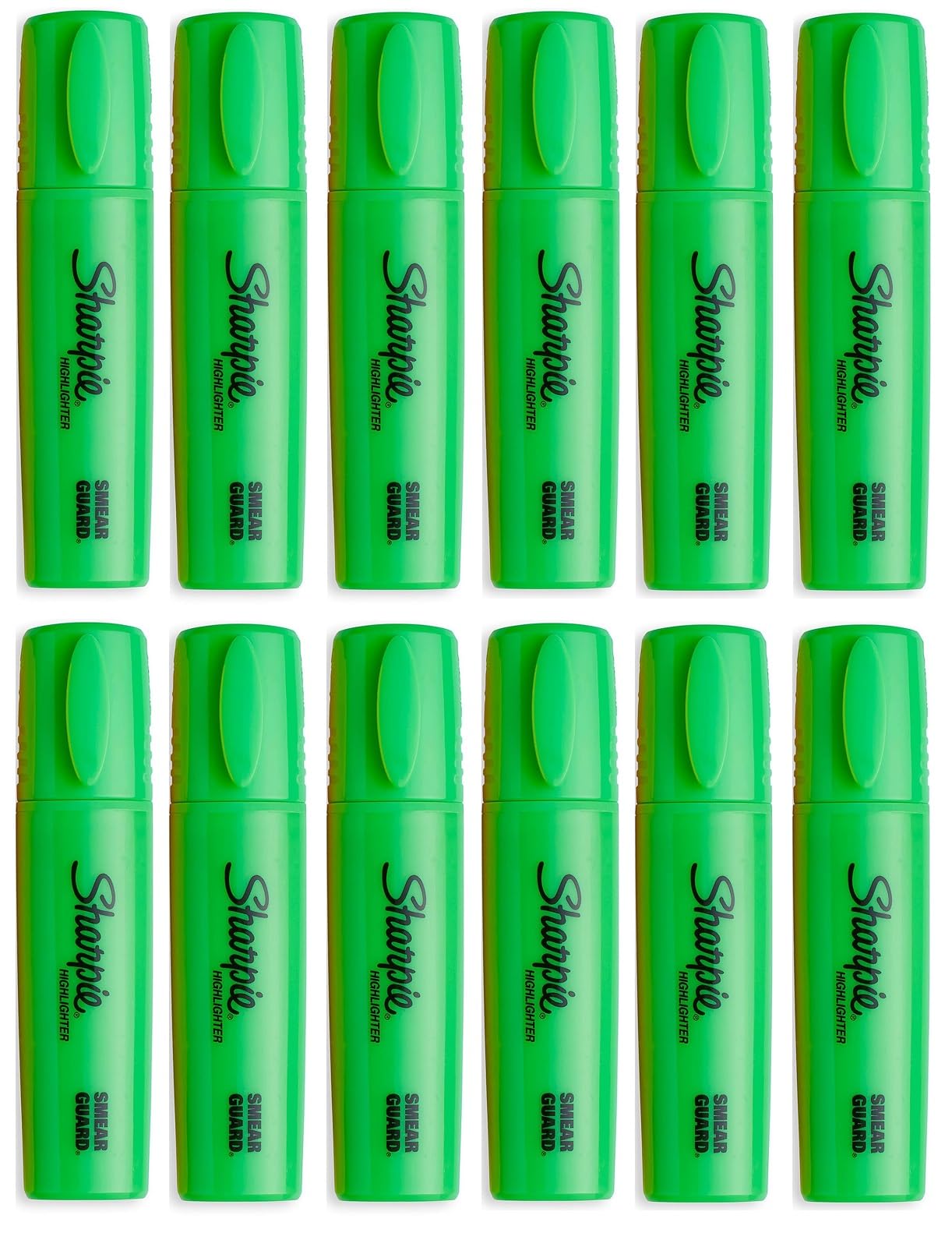 Sharpie Fluo XL Highlighter Pen 3 Blade Chisel Tip 12 Pack Green