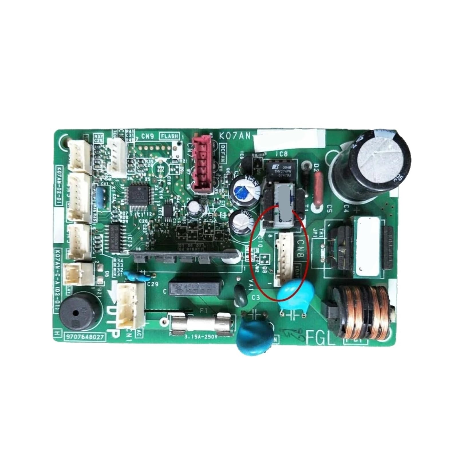Mizfkwtzy One Color Compatible With Fujitsu，Air Conditioner Control Board K07an-C-A(02-01) Circuit Pcb K07an-02-01 9707648027 Conditioning Parts