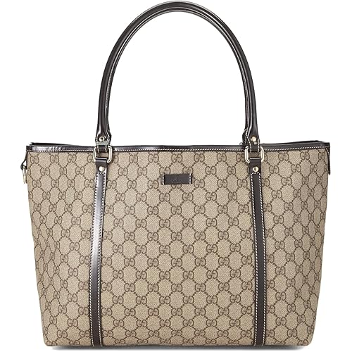 WHAT GOES AROUND COMES AROUND Women's Pre-Loved Gucci Brown Coated Canvas Joy Tote