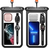 Vista 8 de [2 piezas] [Bolsa grande impermeable para teléfono de hasta 10 pulgadas] Funda impermeable IPX8 compatible con iPhone 14 Pro