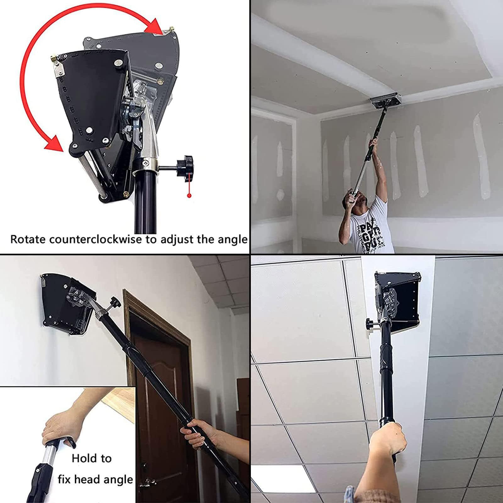 Pudełko do wykańczania płyt kartonowo-gipsowych z regulowanym uchwytem do pudełek Profesjonalne narzędzie do wykańczania płyt gipsowo-kartonowych,Black,10 inches