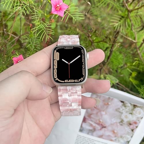 Miniatura 69 de Lightweight Resin Band For Apple Watch Series 11 10 SE 9 8 7 6 5 4 3 2 1 Ultra 3 2, Fashion Adjustable Replacement Strap for iWatch Bands 38mm 40mm