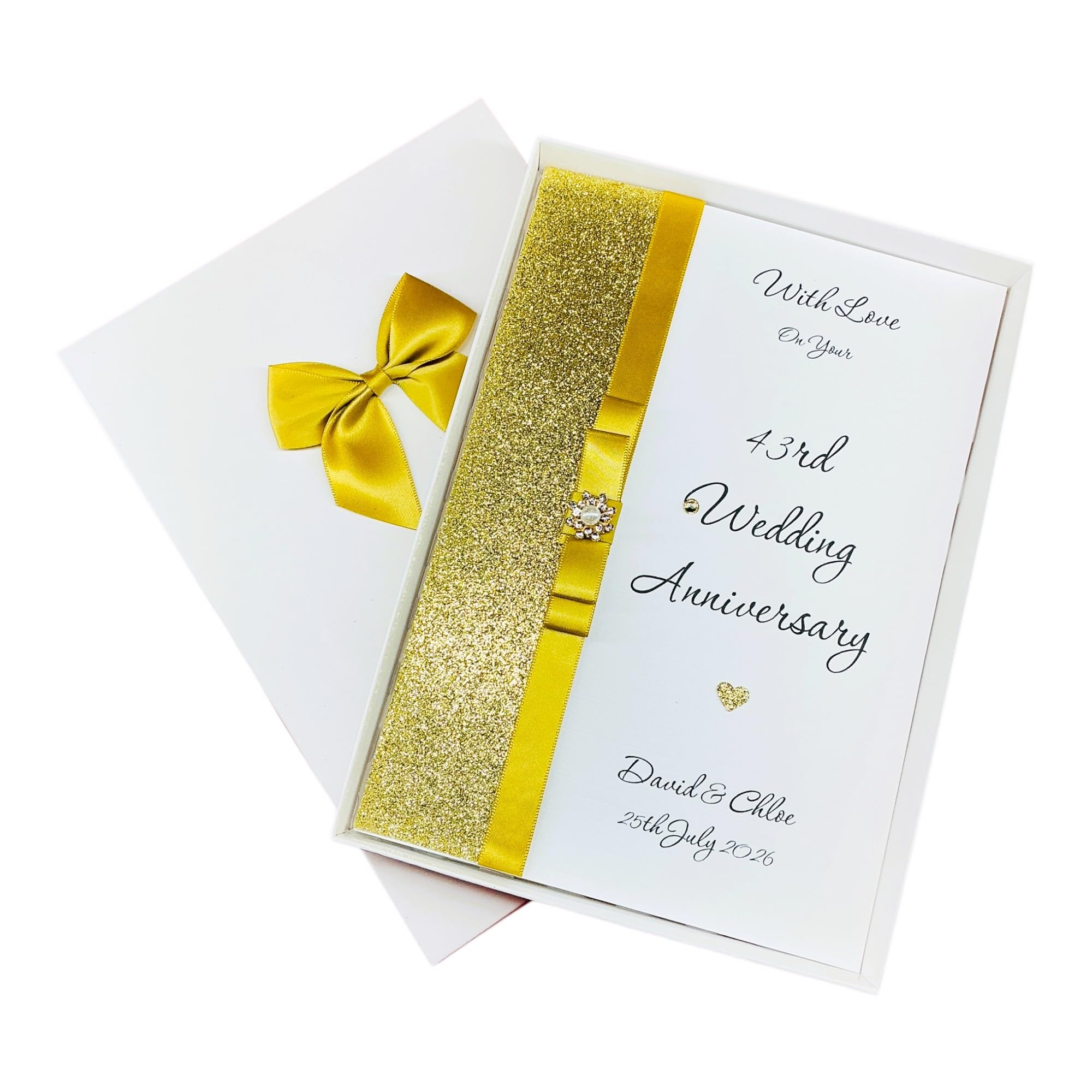 43rd Wedding Anniversary Greeting Card Personalised 43 Years - LB 43