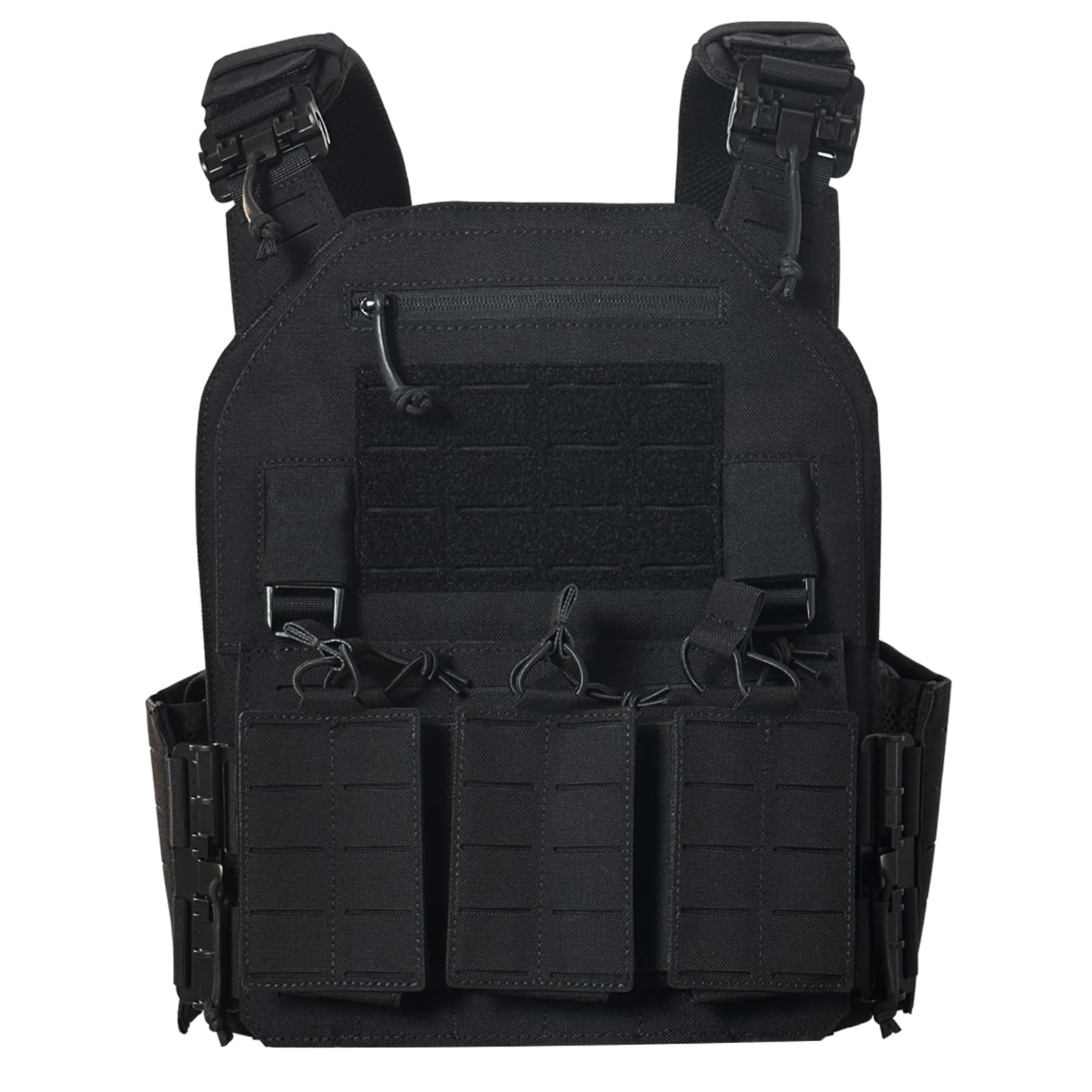 Taktische Plattenträgerweste aus 1000D Nylon mit 5,56-mm-Magazin, lasergeschnitten, leichtes Paintball-Zubehör für den Innen- und Außenbereich