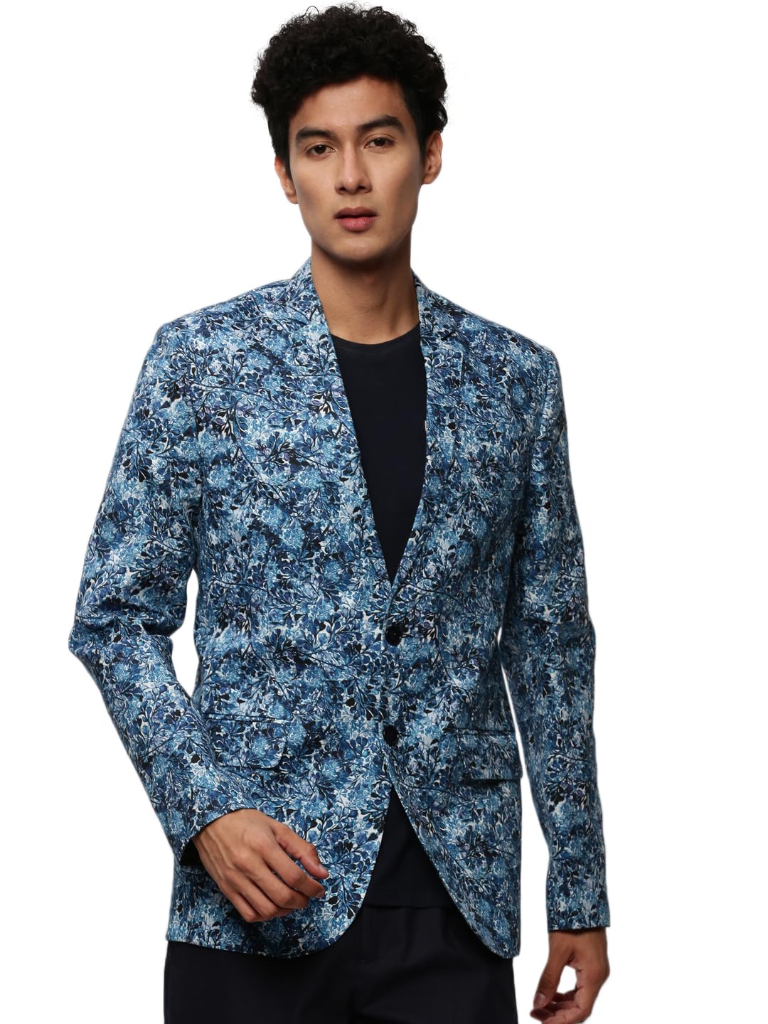 showoffff Men Printed Single Breasted Casual Blazer | Notched Lapel Full Sleeves Cotton Blazer for Mens | Slim Fit Regular Length Blazer for Men's-picture-25