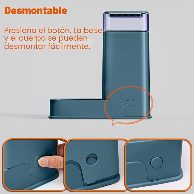 Foto 5 de 7 de Comedero automático para Gatos y dispensador de Agua para Gatos en Juego de 2 Paquetes de alimentador…