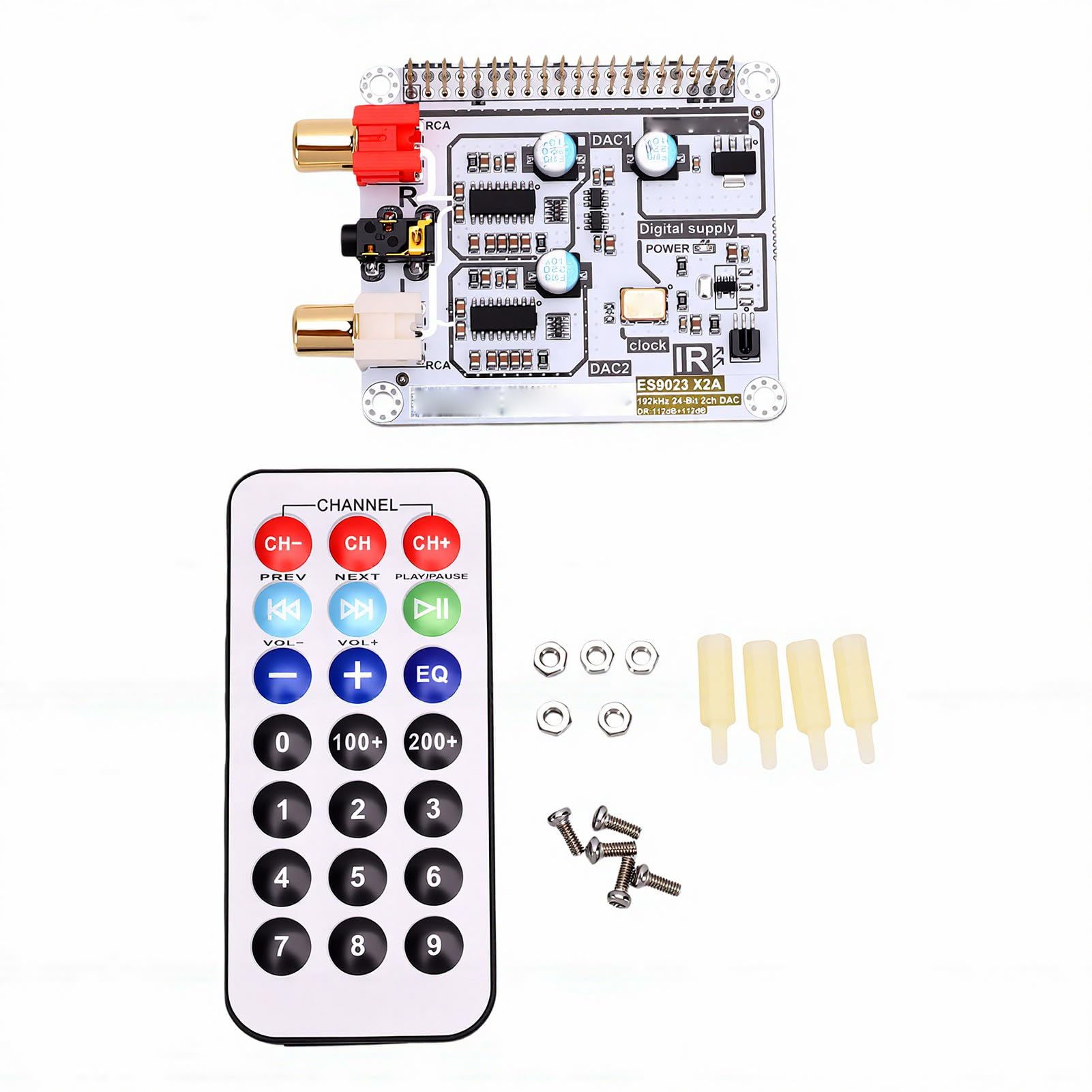 HiFi Cyfrowy na Analogowy HAT dla RasPi 4B, Podwójne Dekodowanie