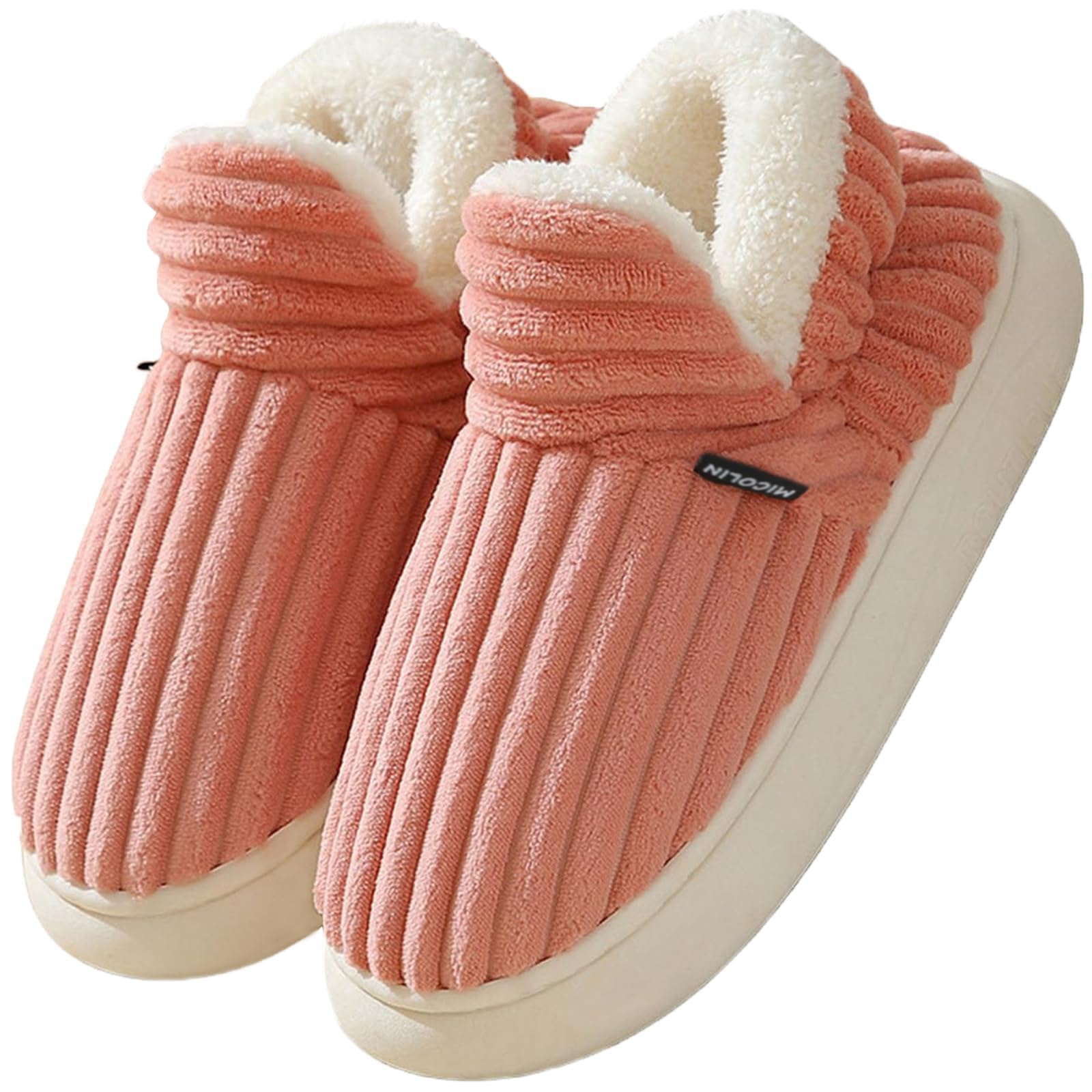 Donpapa Ciabatte Donna Uomo Invernali Pantofole Calde Peluche Chiuse Comode Memory foam Antiscivolo Inverno Scarpe
