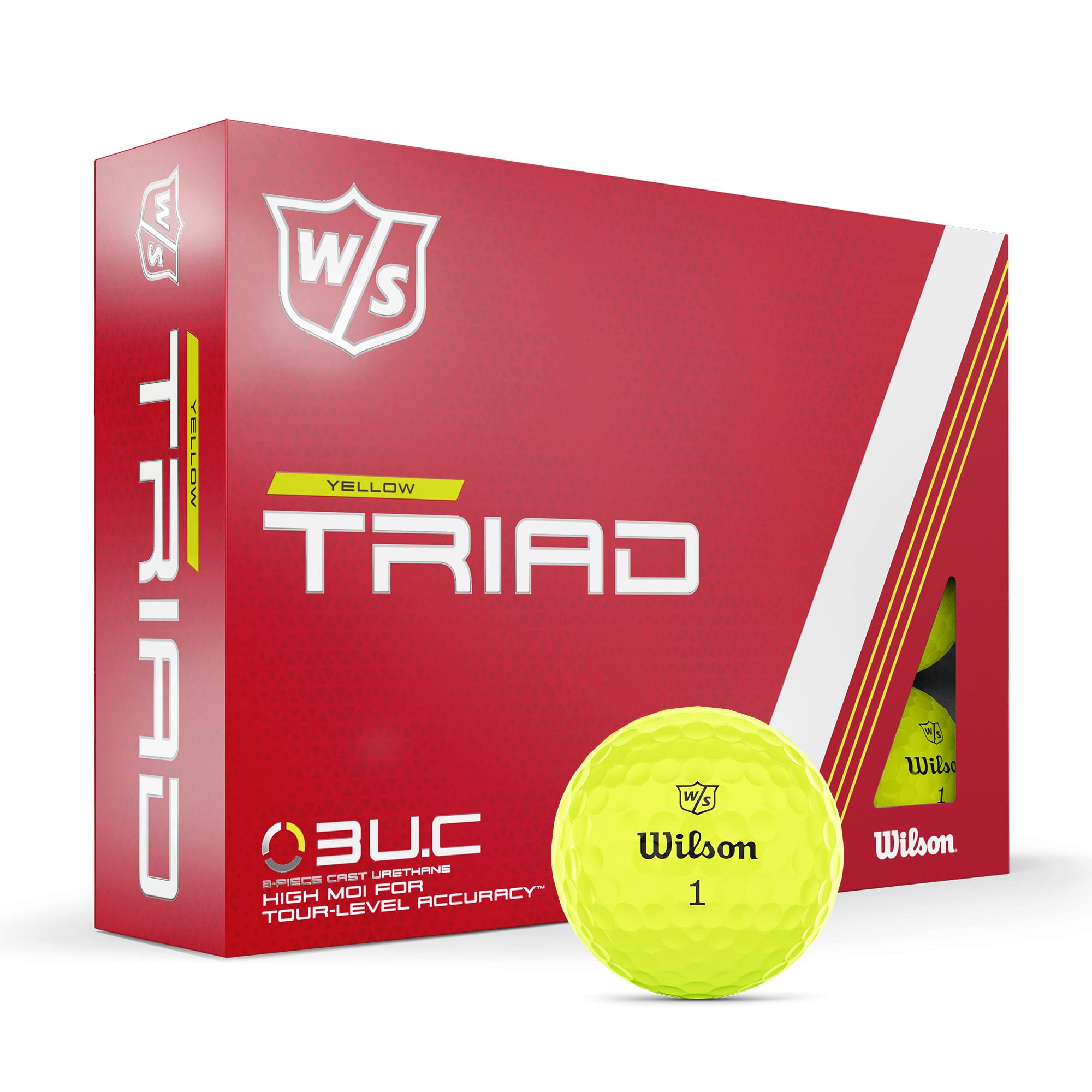 Wilson Staff Triad Golf Ball - 12 Balls, Yellow