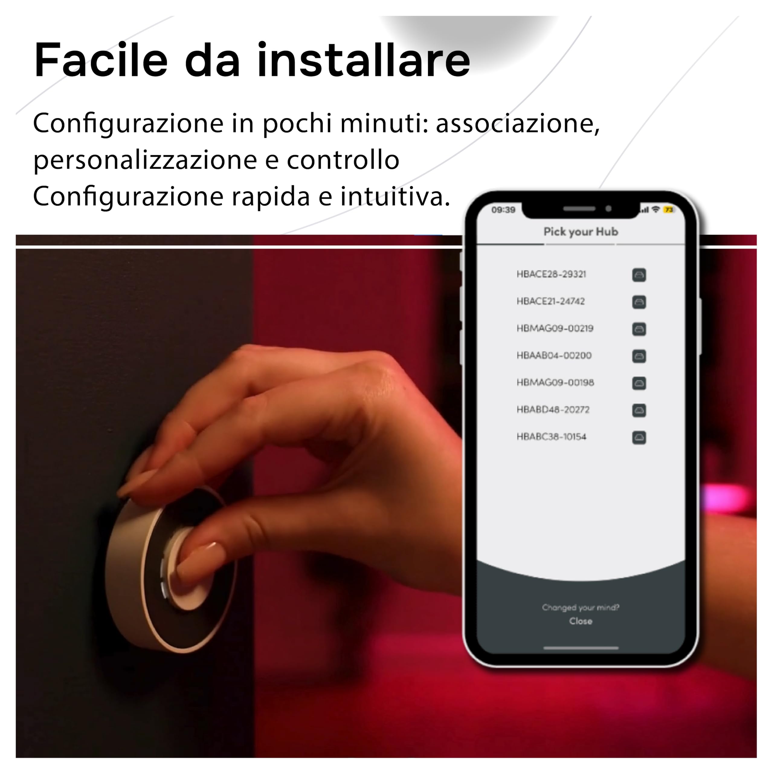 Flic Twist Starter Pack: Controller domotico senza fili – Controlla luci, musica, tende e routine con pressione, rotazione, doppia pressione. Includi Flic Twist & Hub Mini, configurabile.