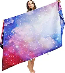 Toalha de praia, toalhas de praia grandes -152,4 cm x 76,2 cm - Secagem rápida, leve, absorvente, macia, sem areia, tapete de toalha de banho de microfibra grande - perfeito para piscina, viagens