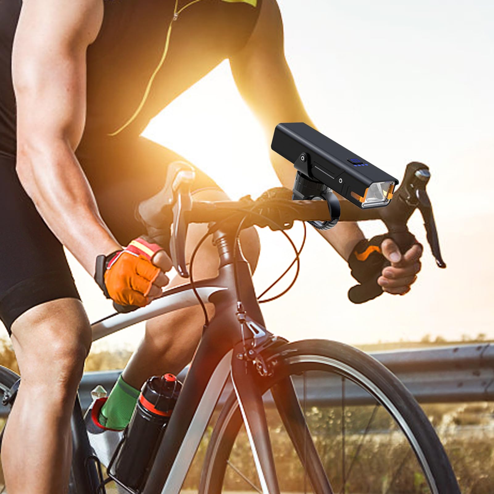 Generic Front Light,Rechargeable Bike Lights,Powerful and Waterproof Motobike Headlight,Night Riding,Camping,Mountain,Safety Ensuring Visibility