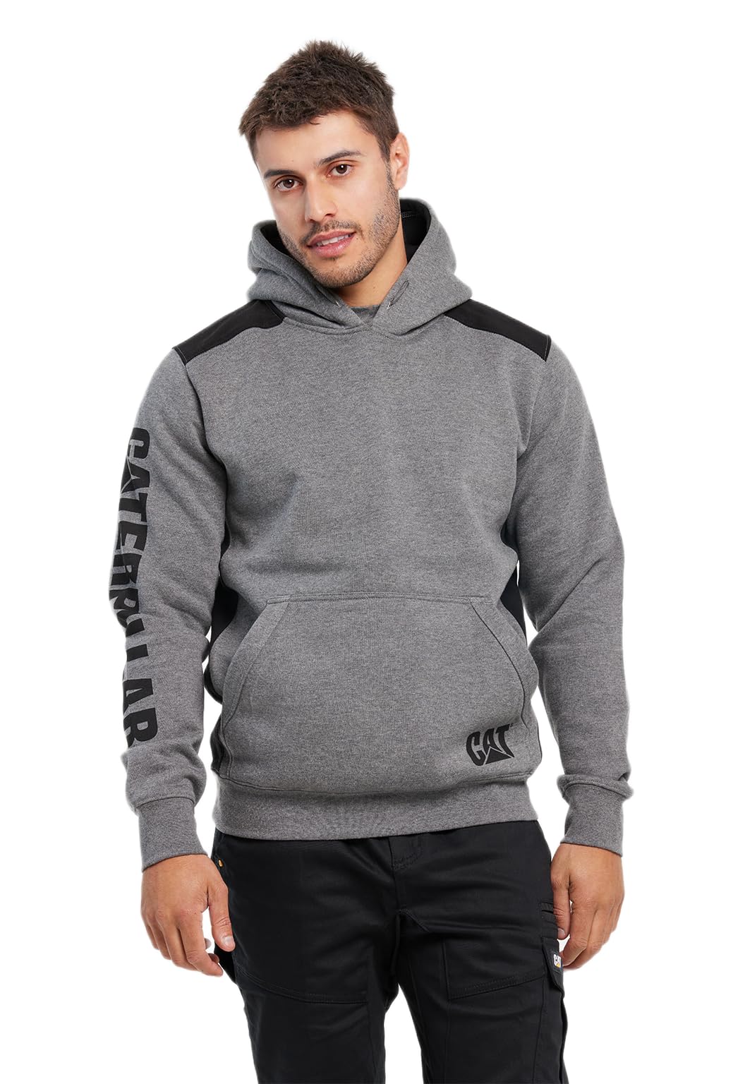 CAT Men's Logo Panel Hooded Sweatshirt