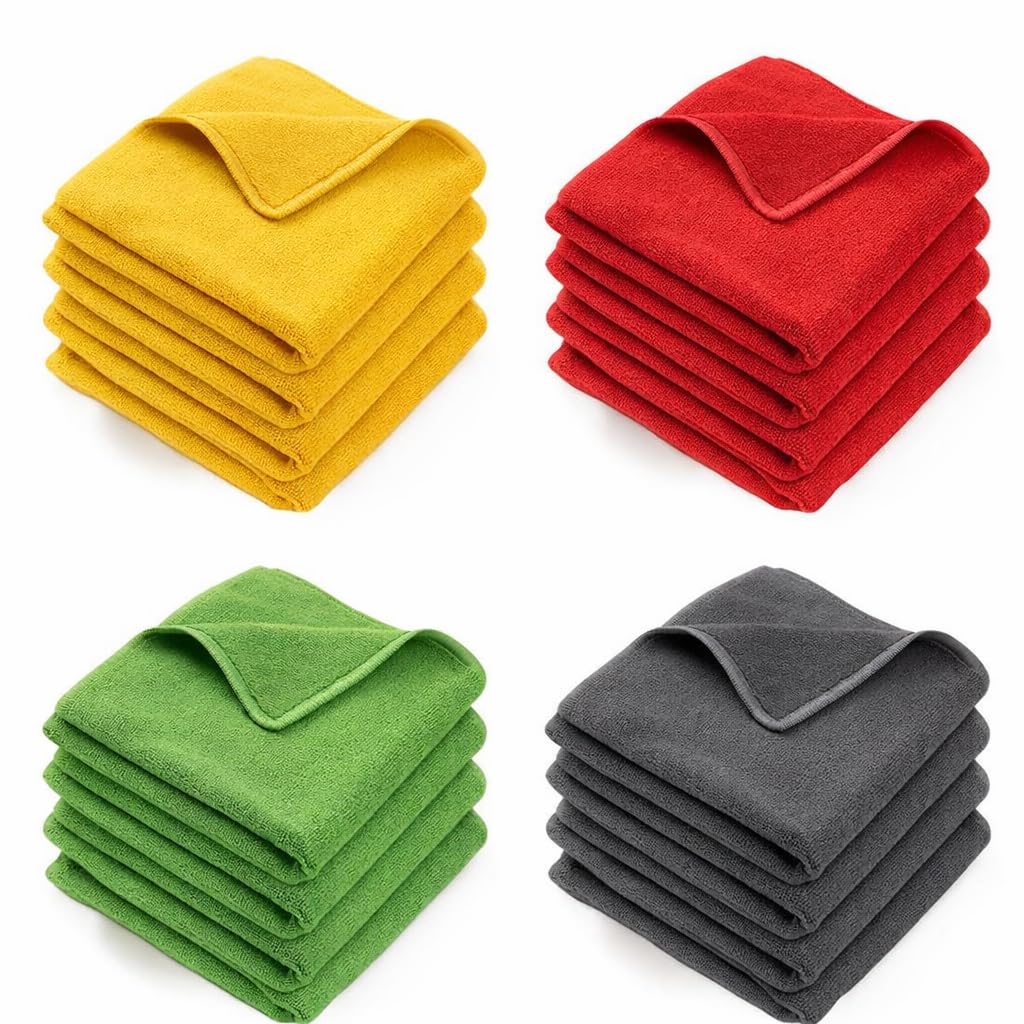 Clastico Microfiber Cleaning Cloth – 350 GSM, 40x40 cm, Pack of 4 | Super Absorbent, Lint-Free, Multipurpose Cloth for Car, Kitchen & Home Cleaning-image-39