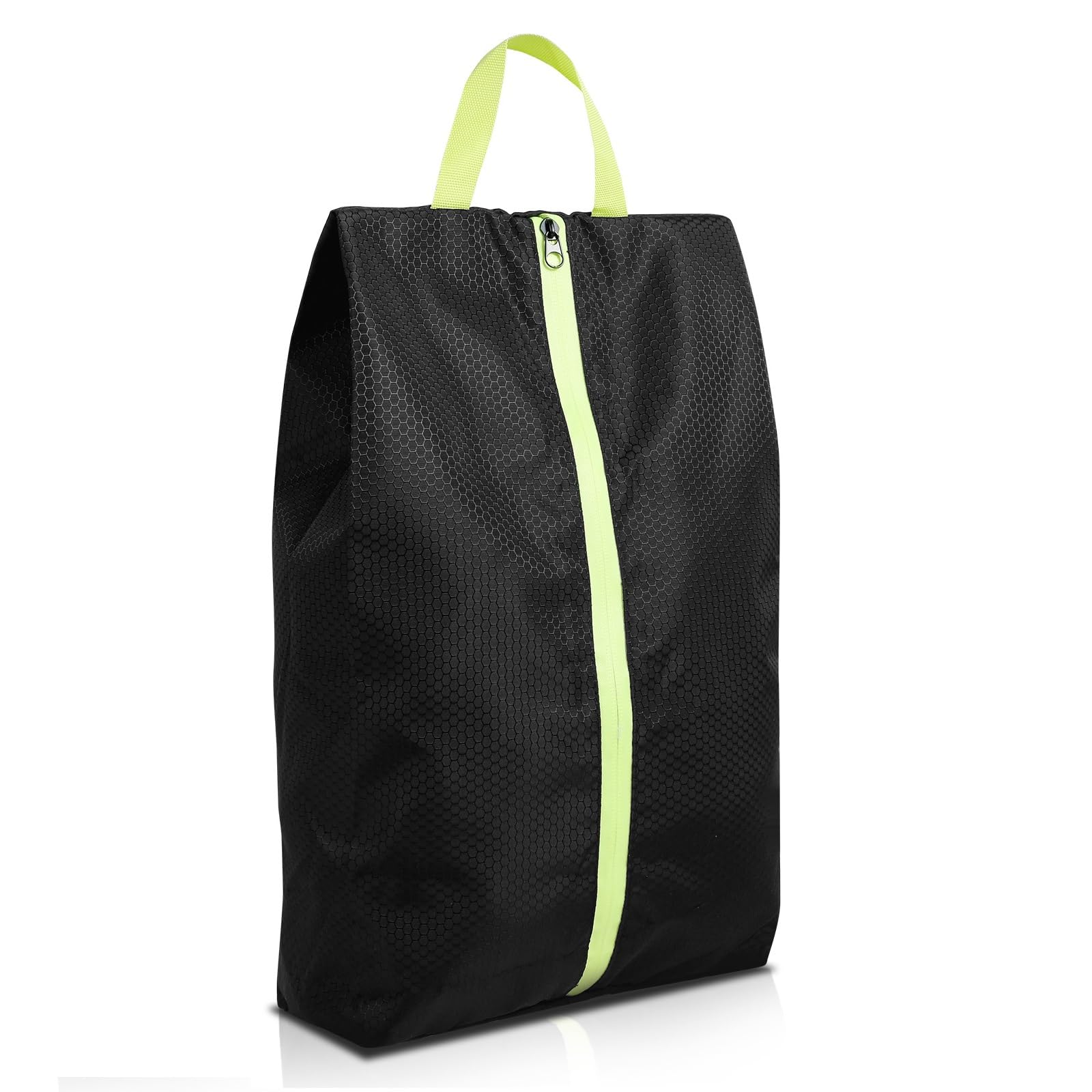 Smell Proof Shoe Bag, Absorbing Lightweight Track Shoe Organizer for Travel, Waterproof Travel Shoe Organizer, Smell-Proof Storage with Active Carbon Fabric (for Golf, Tennis, Spikes) (Black, 1 Pc)