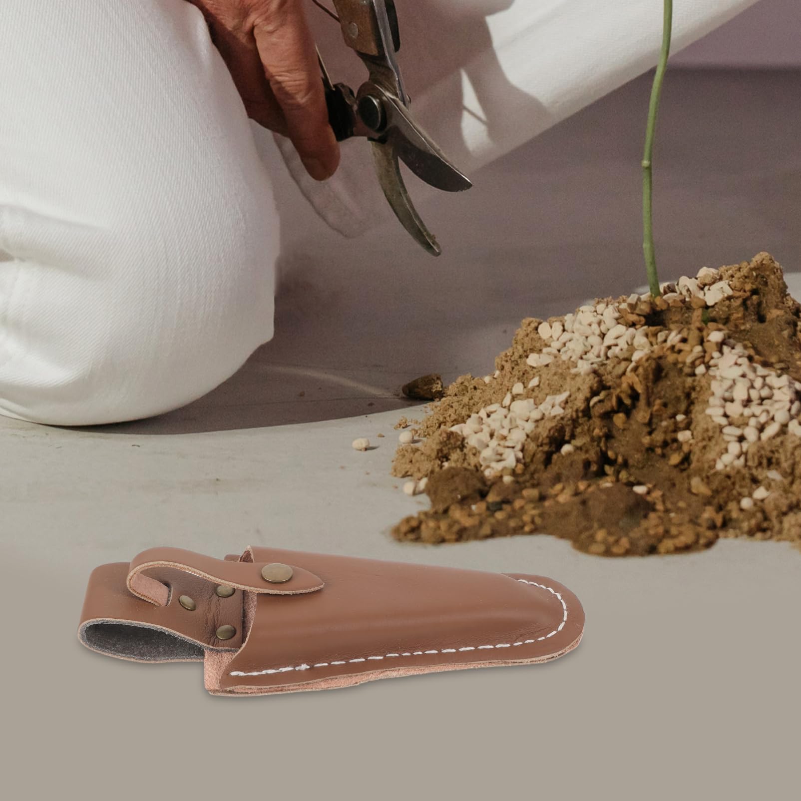 Yardwe 8 Piezas Bolsa De Herramientas De Piel De Vacuno Con Juego De Tijeras Funda Podadora Vaina De Tijeras Funda Para Tijeras Caja De Tijeras De Podar Funda De Tijera Cuero