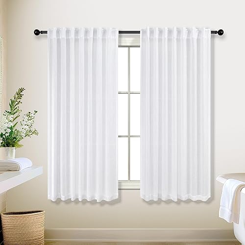 Miniatura 187 de KOUFALL Cortinas transparentes de lino de 90 pulgadas, cortinas para Sala Modernas 2025 De Lino Elegantes, cortinas personalizadas con pestaña