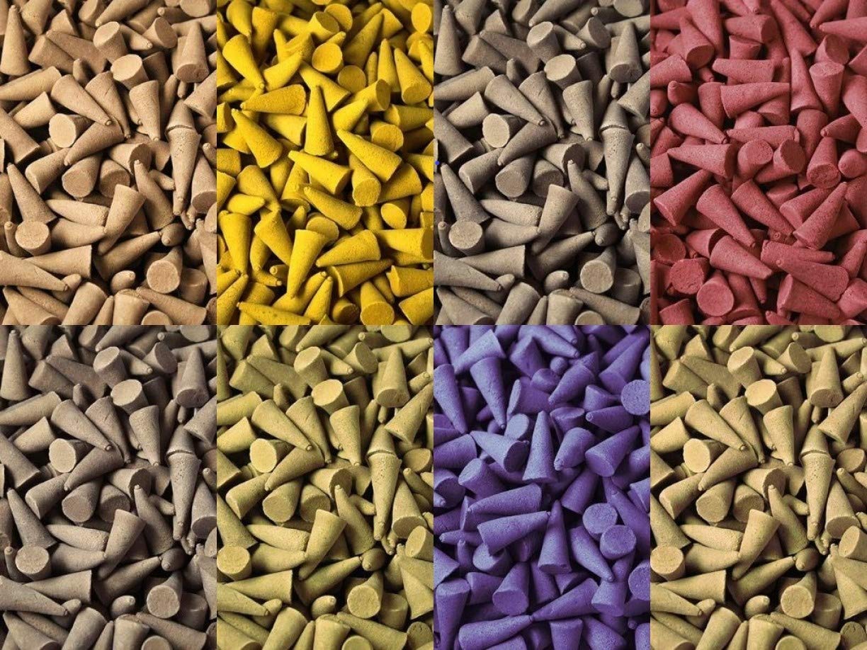 Ancient WisdomIndian Incense Cones - Various Fragrances - Various Sizes (100, Mixed)
