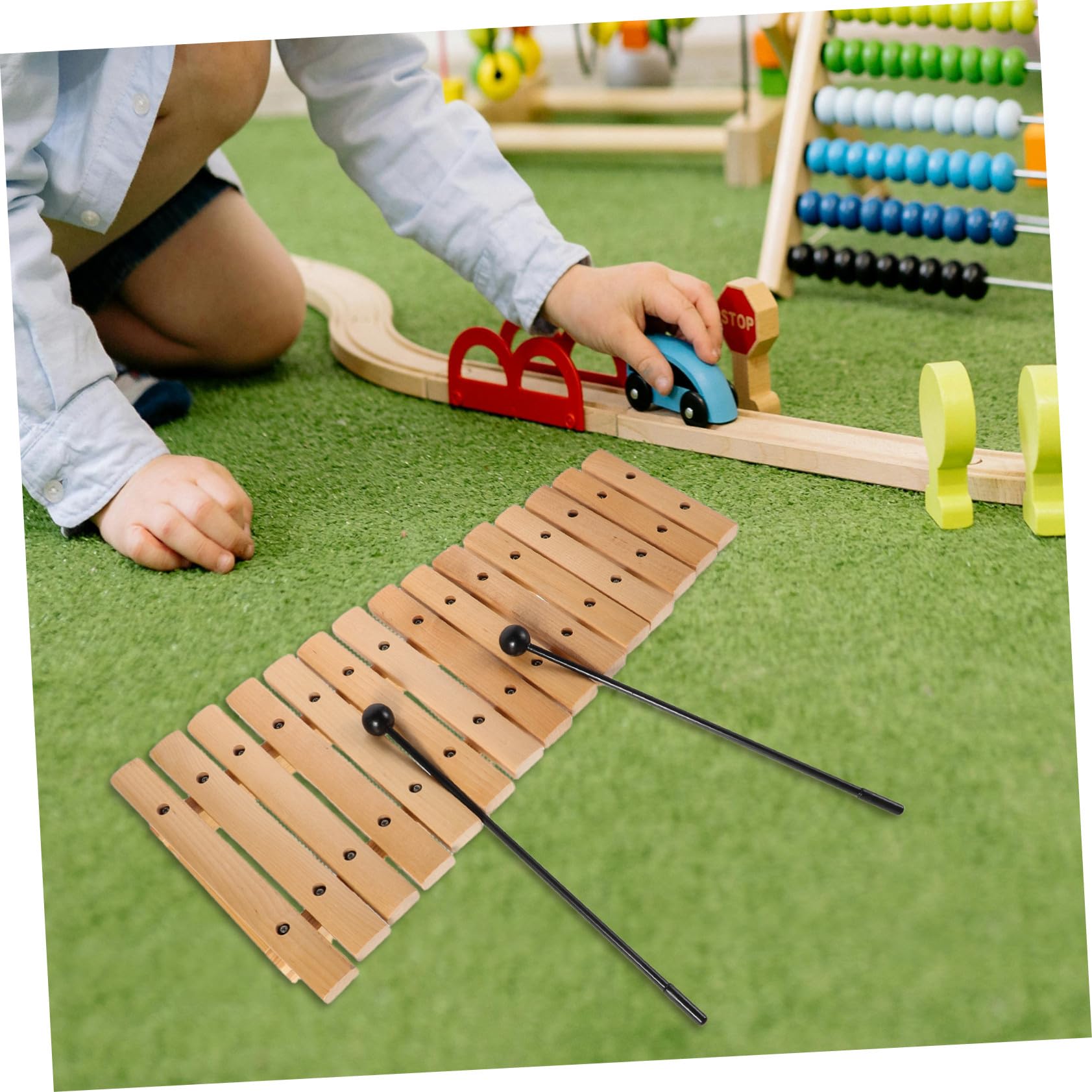 Xilofono Montessori in Legno 15 Note con Bacchette per Ragazzo Ragazza | Gioco Educativo per Asilo e Casa, Sviluppo Ritmico e Musicale, per Toddler