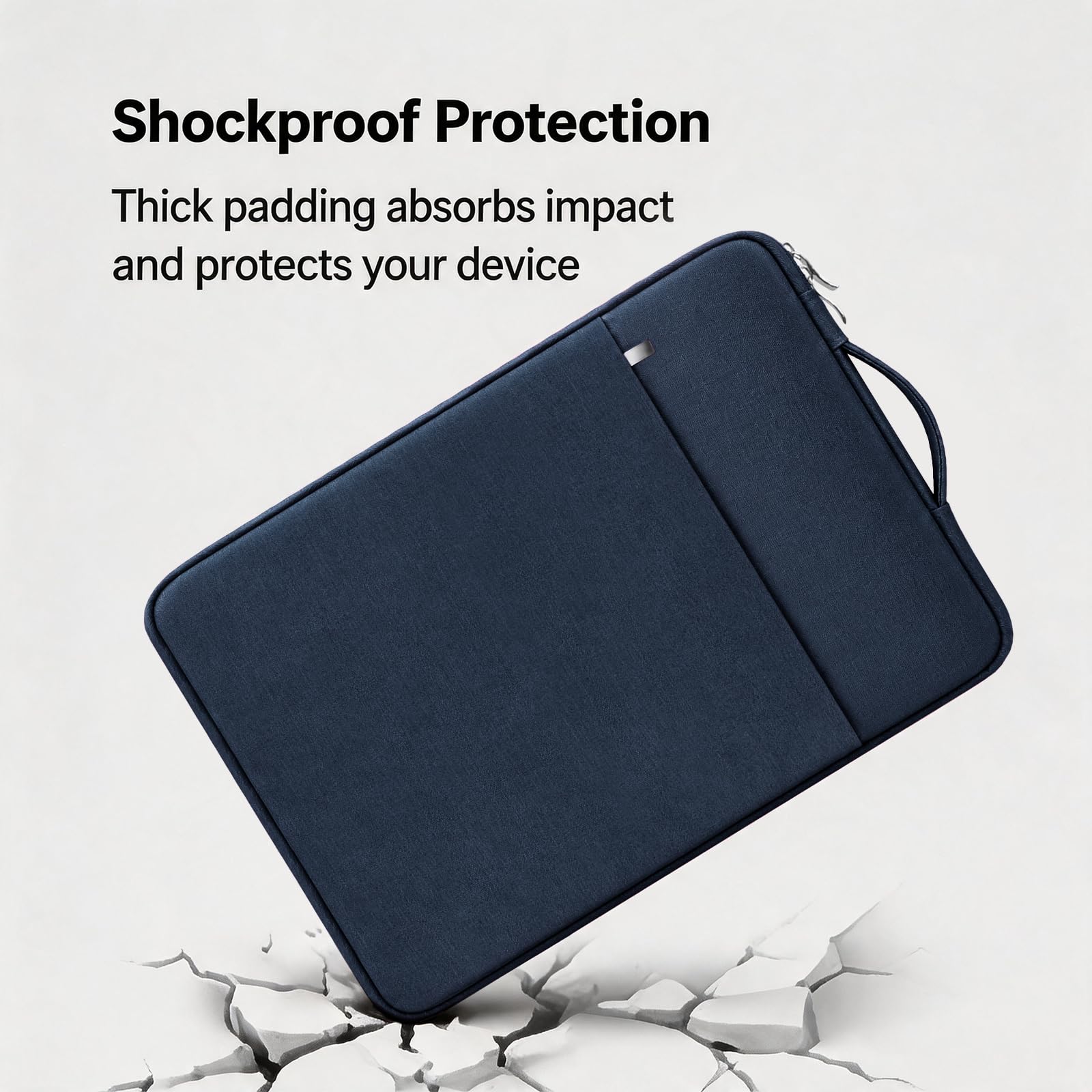 RAINYEAR 13-13,3 Pollici Custodia Protettiva per Laptop Sleeve Impermeabile Borsa con Tasca Frontale e Maniglia, Compatibile con 13,6" A2681 M2 MacBook 13,3" Air Pro M1 Chromebook PC Notebook,Blu Navy