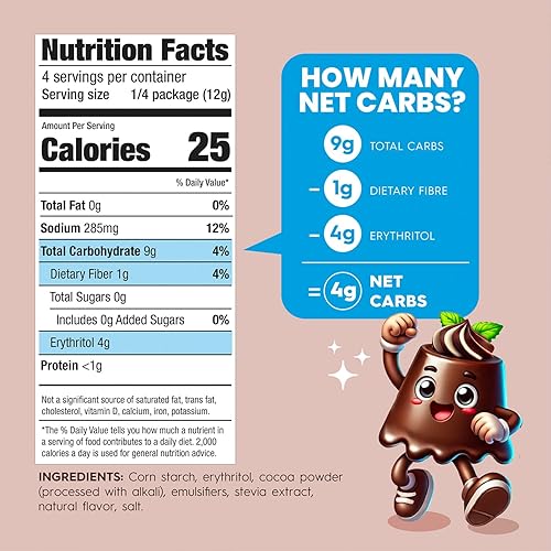 Miniatura 3 de Simply Delish Mezcla instantánea de pudín de chocolate, postres sin culpa a base de plantas, todo natural, sin azúcar, sin OMG, sin gluten, sin