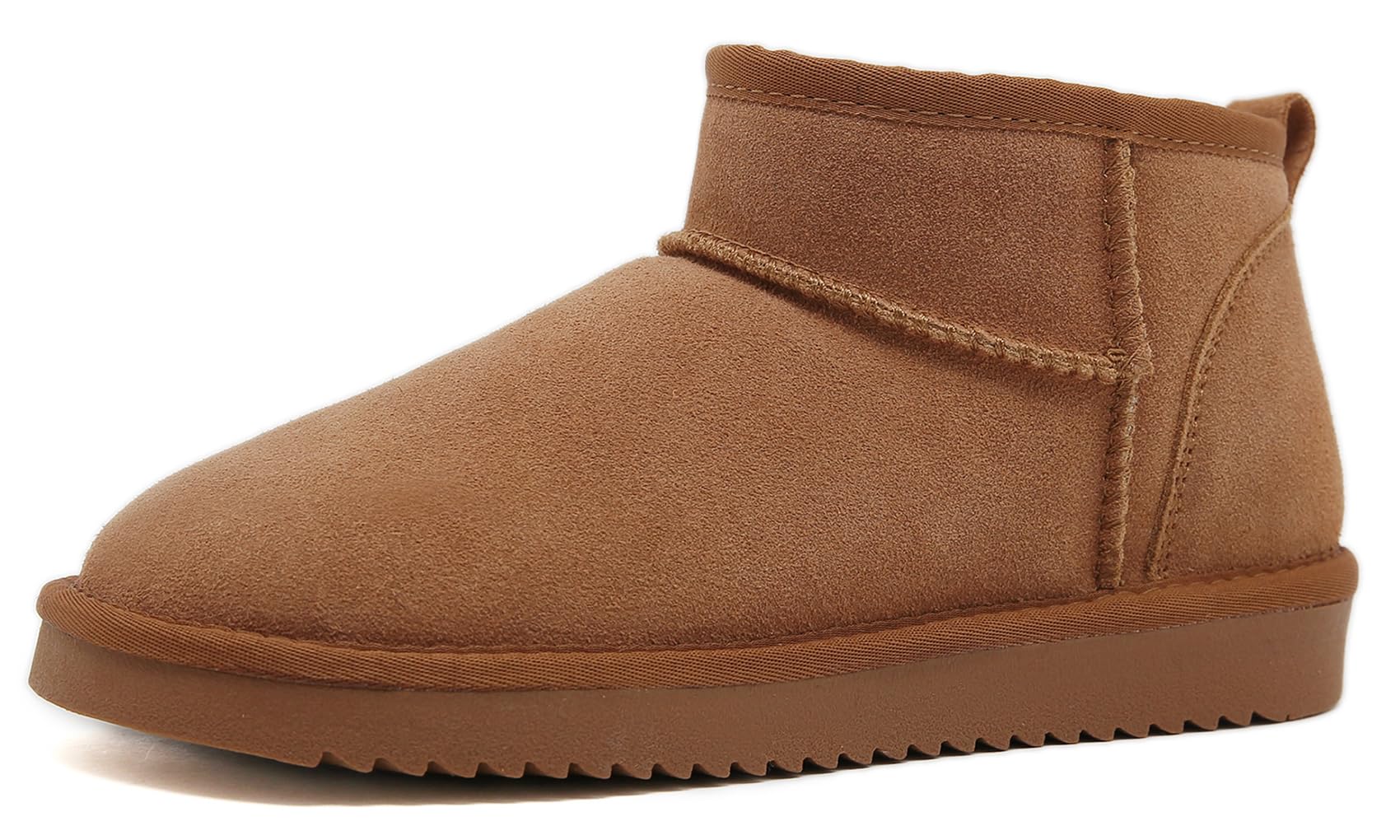 Meik Mangni Stivali Donna Invernali Classic Antiscivolo Stivaletti da Neve Caldo Comode Impermeabili Stivali Inverno Outdoor Breve Boots,Cachi,36 EU