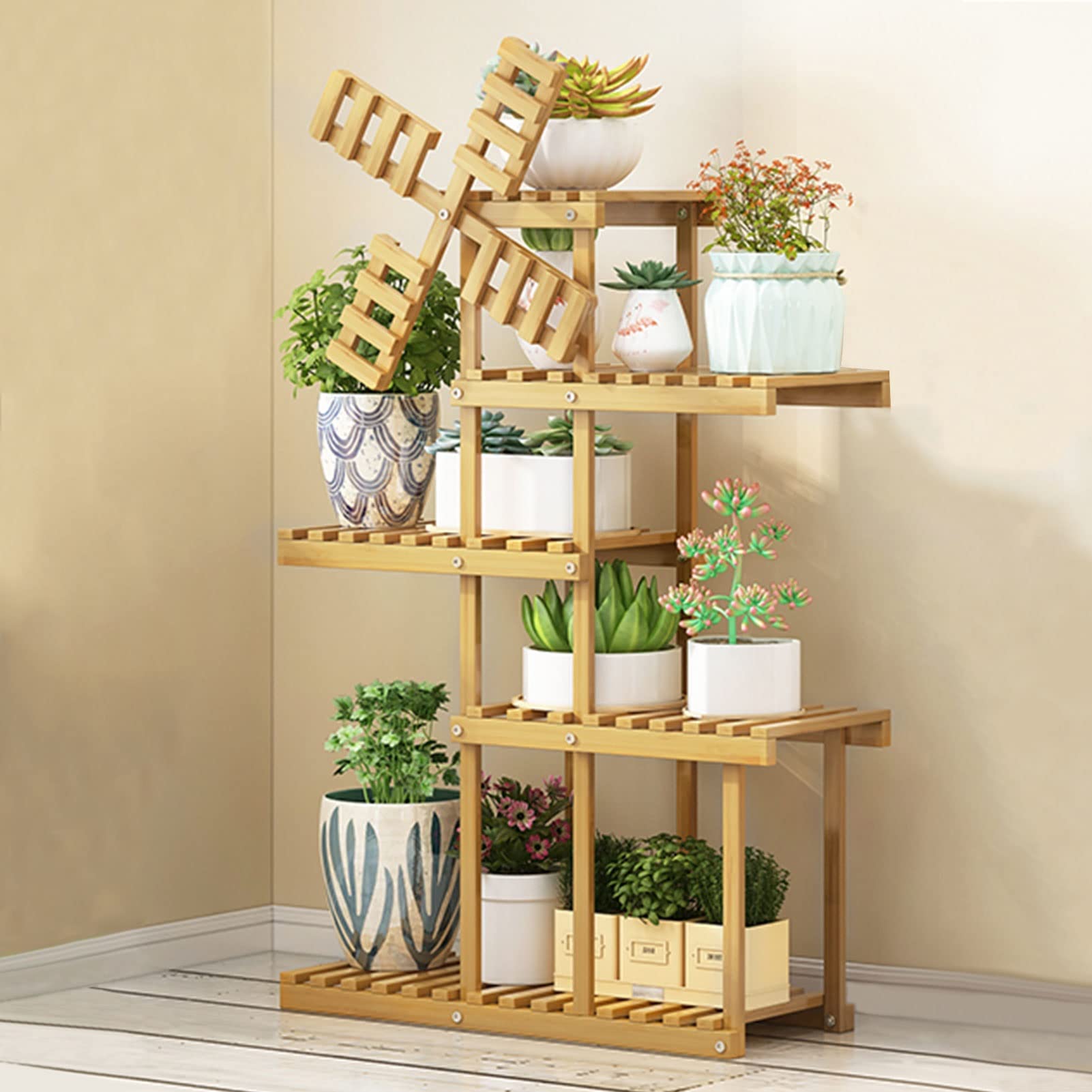 Amazon.com : Plant Stand Indoor Outdoor, Wood Plant Shelf Multi Tier Flower  Stands,Garden Shelves Wooden Plant Display Holder Rack for Living Room  Corner Balcony Office Lawn Patio Flowerpots Decorative Racks : Patio,