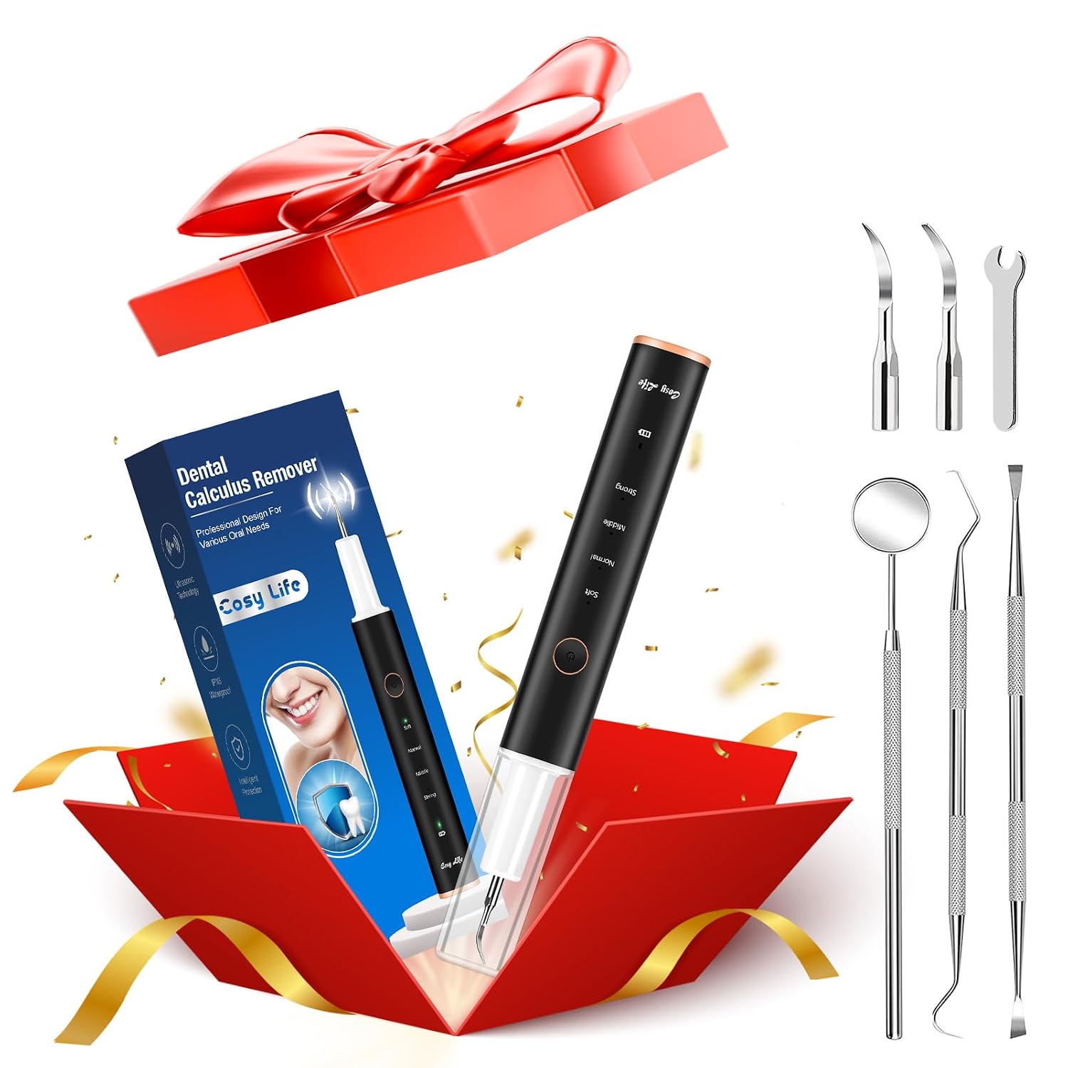 Electric plaque remover charging via USB cable