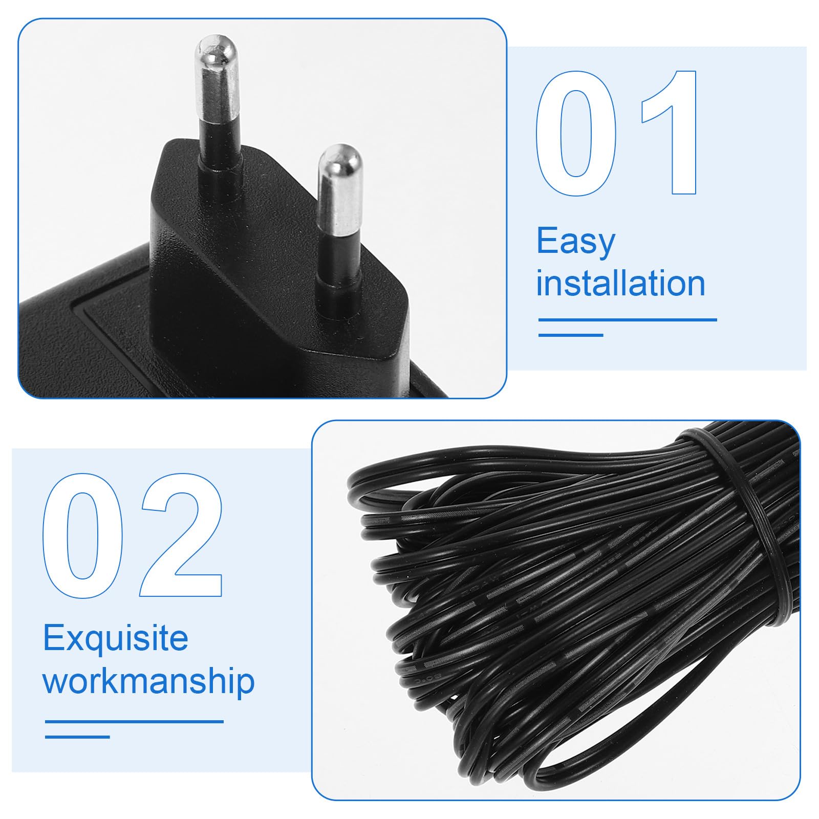 Veemoon Adattatore per Trasformatore Campanello Blink 24v500mah Nero in Plastico Alimentazione Stabile e Design Elegante per Uso Domestico