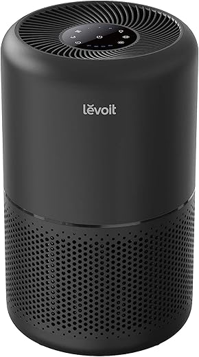 LEVOIT Air Purifier for Home Allergies Pet Hair in Bedroom, Covers Up to 1073 ft² by 56W High Torque Motor, AHAM VERIFIDE, 3-in-1 Filter with HEPA Sleep Mode, Remove Dust Smoke Odor, Core300-P, Black