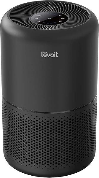 LEVOIT Air Purifier for Home Allergens Pet Hair in Bedroom, Covers Up to 1073 ft² by 56W High Torque Motor, AHAM VERIFIDE, 3-in-1 Filter with HEPA Sleep Mode, Remove Dust Smoke Odor, Core300-P, Black