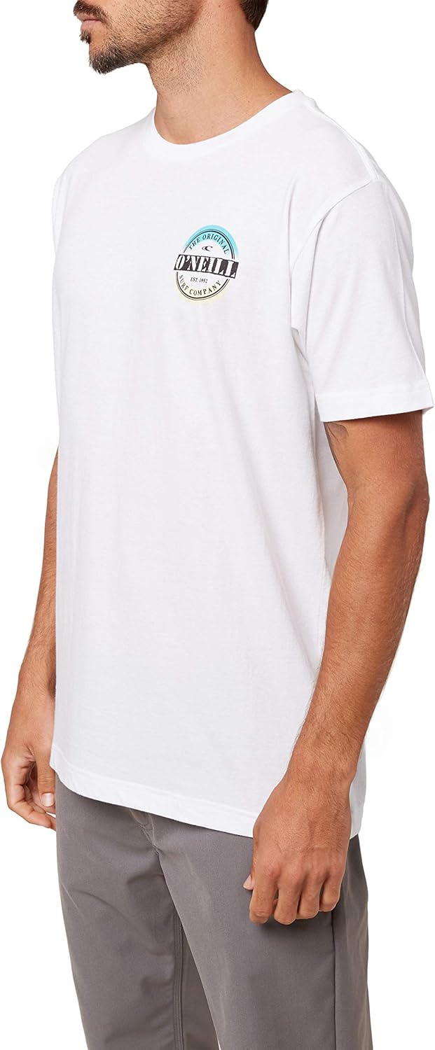 O'NEILL Mens Printables S/S Screen Tee White 1 / Popcircle M