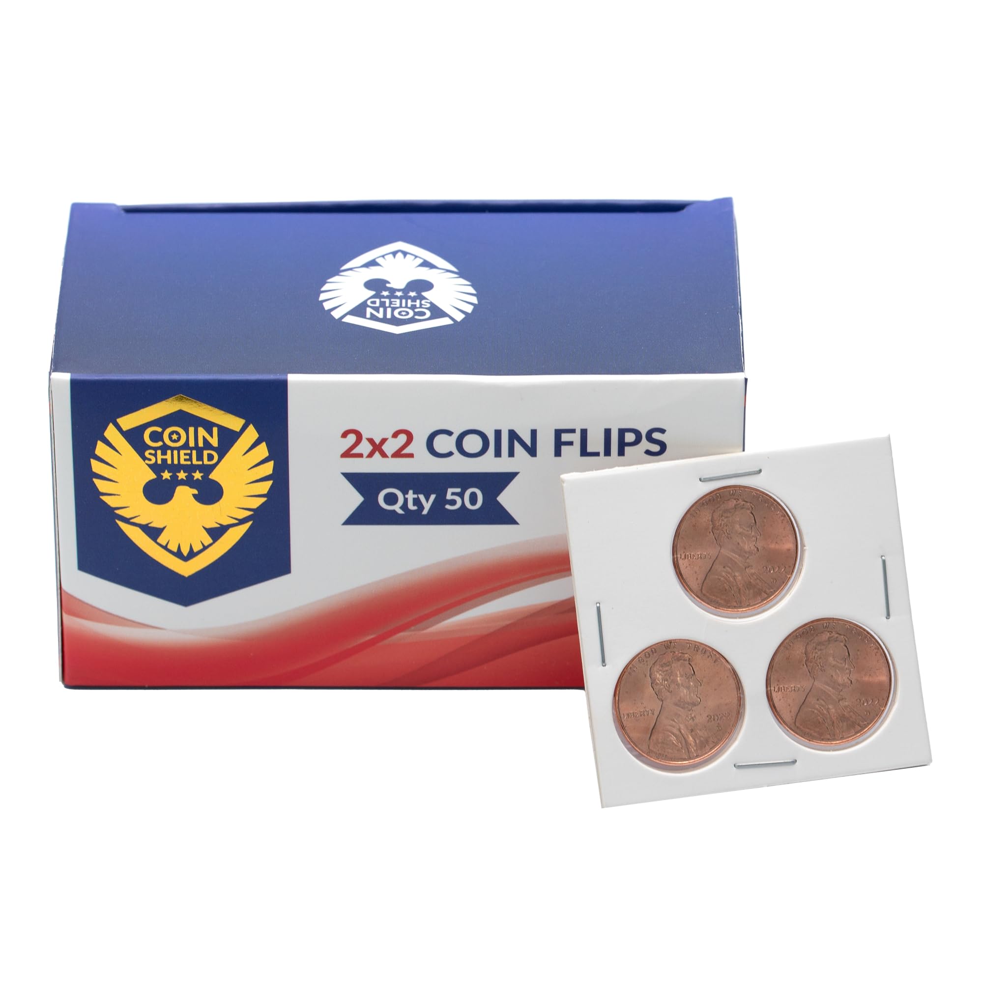 Amazon.com : Coin Shield 50 3-Hole Penny 2x2 Cardboard Coin Flips