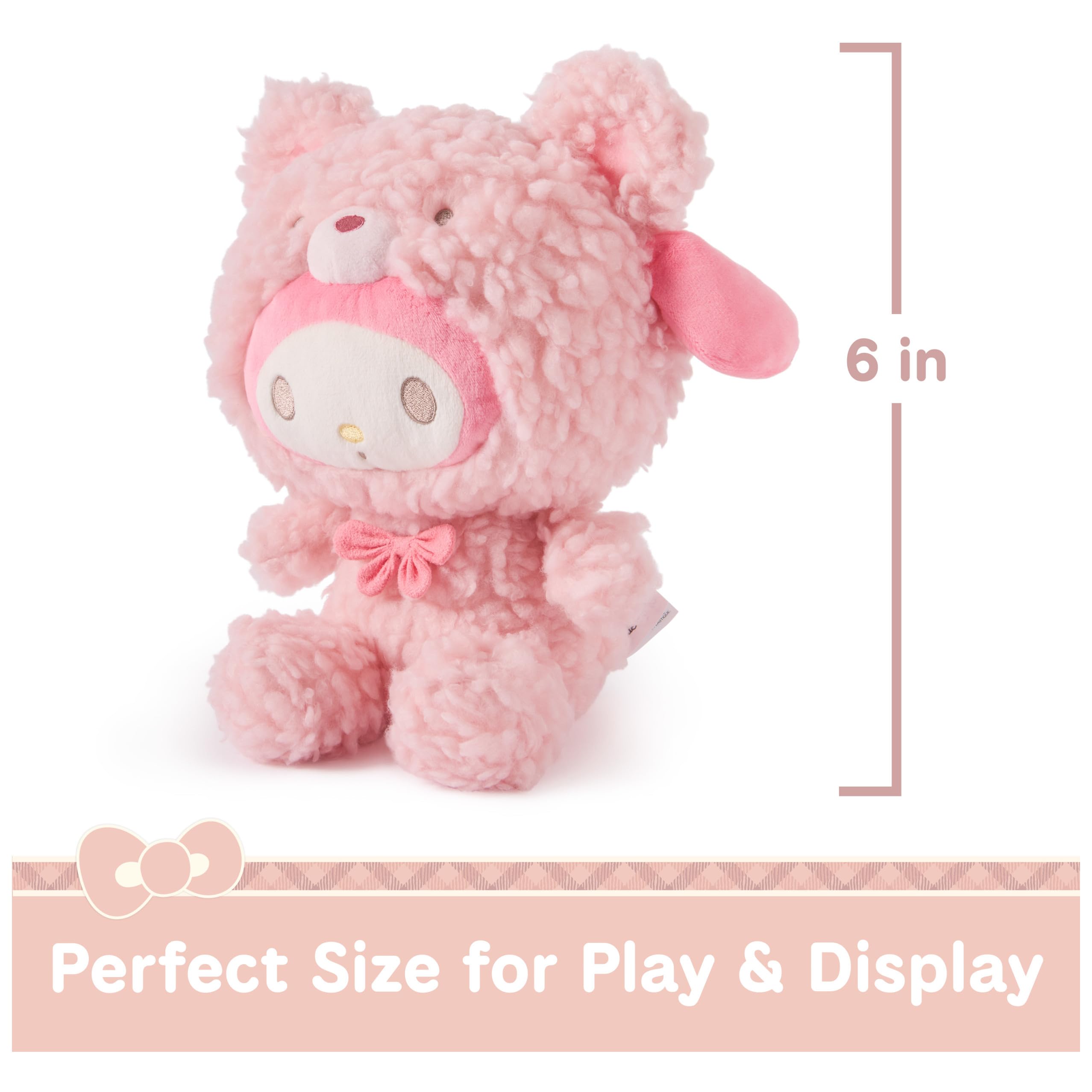 GUND Sanrio Official Hello Kitty and Friends My Melody Café Latte pluszowy miś, przedmiot kolekcjonerski, maskotka od 1 roku życia, różowy, 25,4 cm