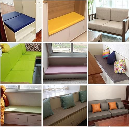 Miniatura 8 de SUCADA Long Bench Cushion Custom Size Bay Window Seat Cushion Outdoor Indoor Chair Seat Pad Detachable Non-Slip Furniture Seat Pad
