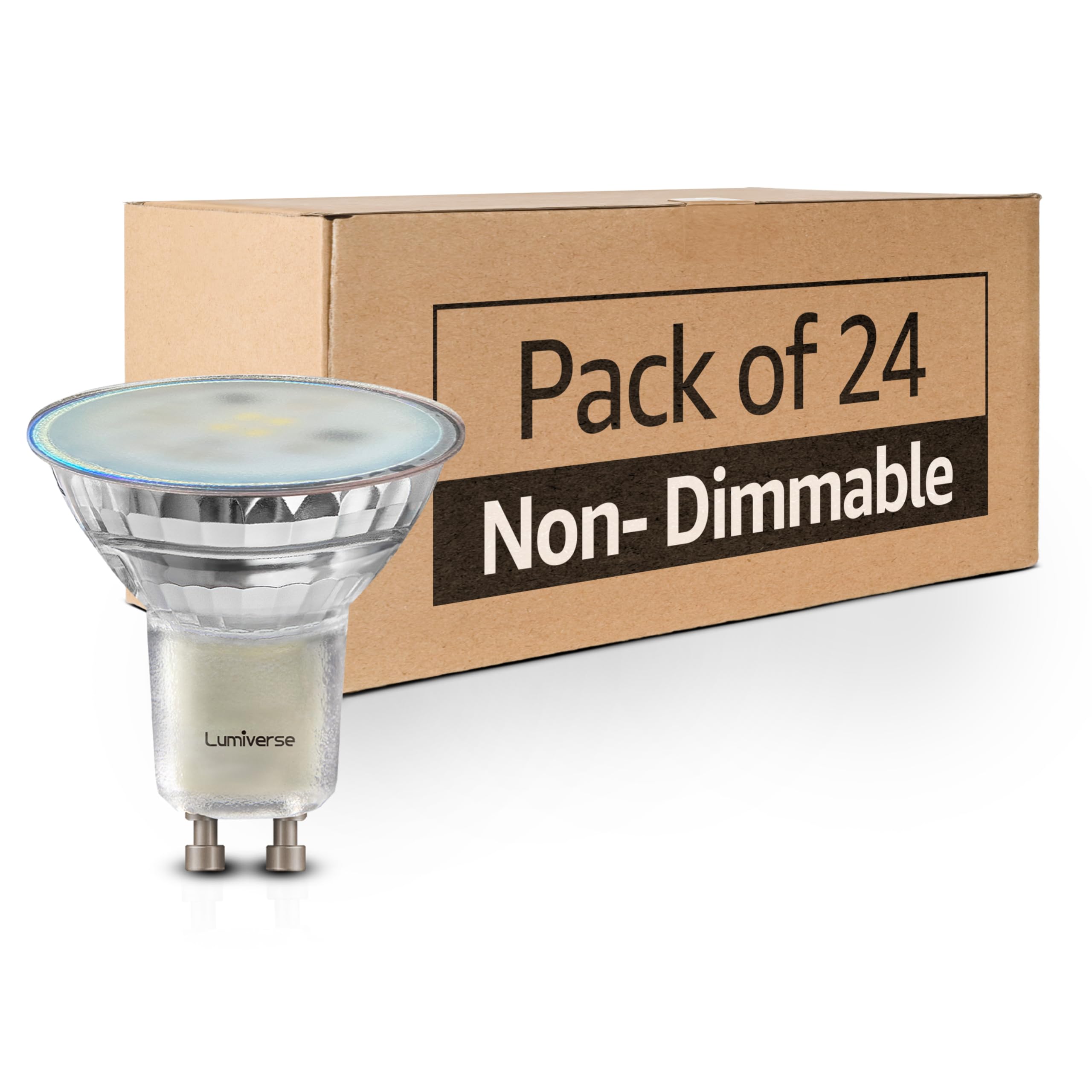 MASTERY MART 24 Pack GU10 LED Bulb, Non-dimmable Track Light Bulbs, 2700K Soft White, 4W for 35W Halogen Bulb Replacement for Range Hood, Tracklights and Recessed Lighting