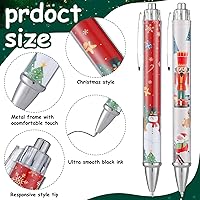 Vista 5 de Cholemy Juego de 48 notas adhesivas y bolígrafos de Navidad, 24 bolígrafos de Navidad, 24 blocs de notas autoadhesivas de Navidad, bolígrafos