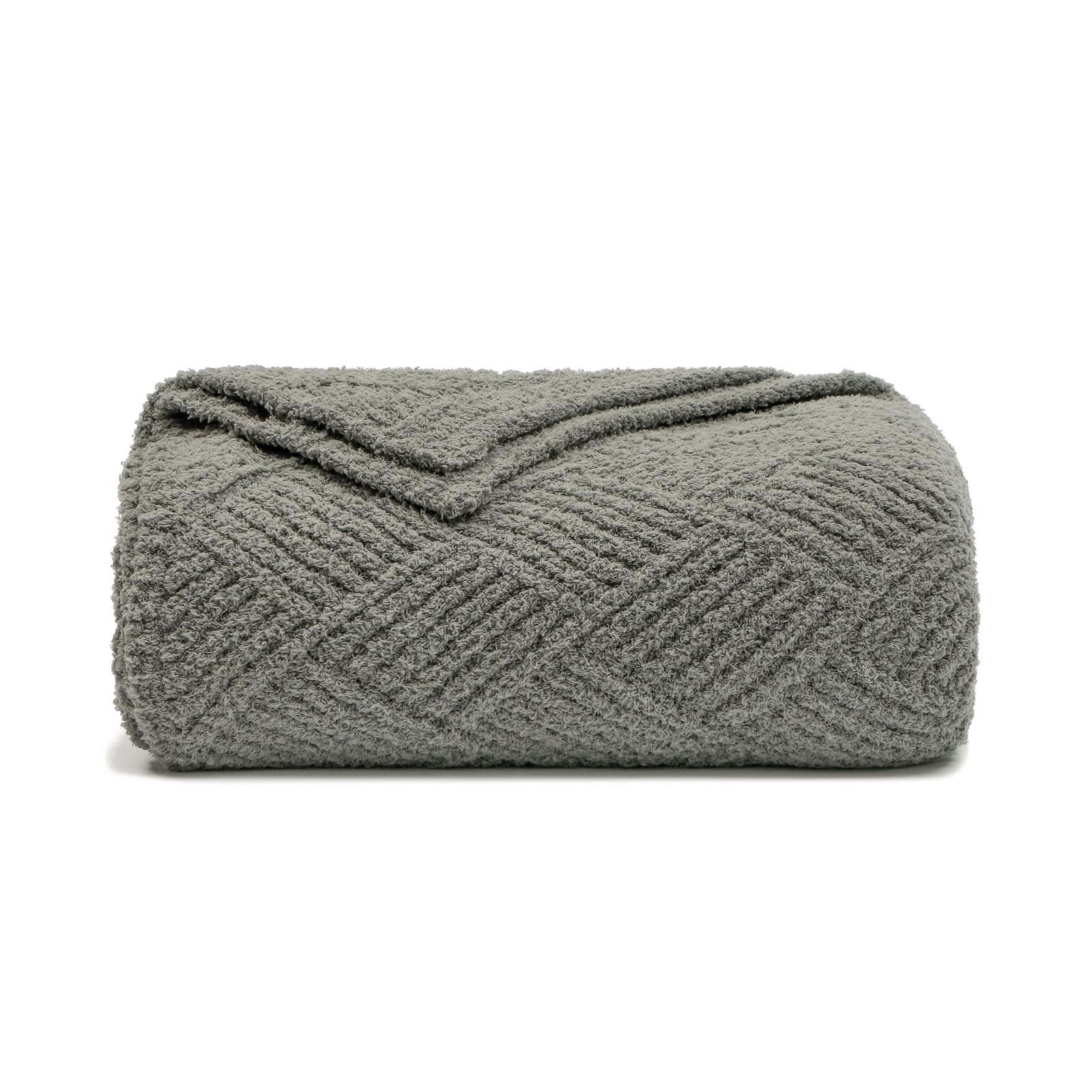 bearberry Super Soft & Fuzzy Minky Throw Blanket Lightweight All-Season - Diamond Stitch Plush Fleece for Couch, Bed, Sofa | Machine Washable Cozy