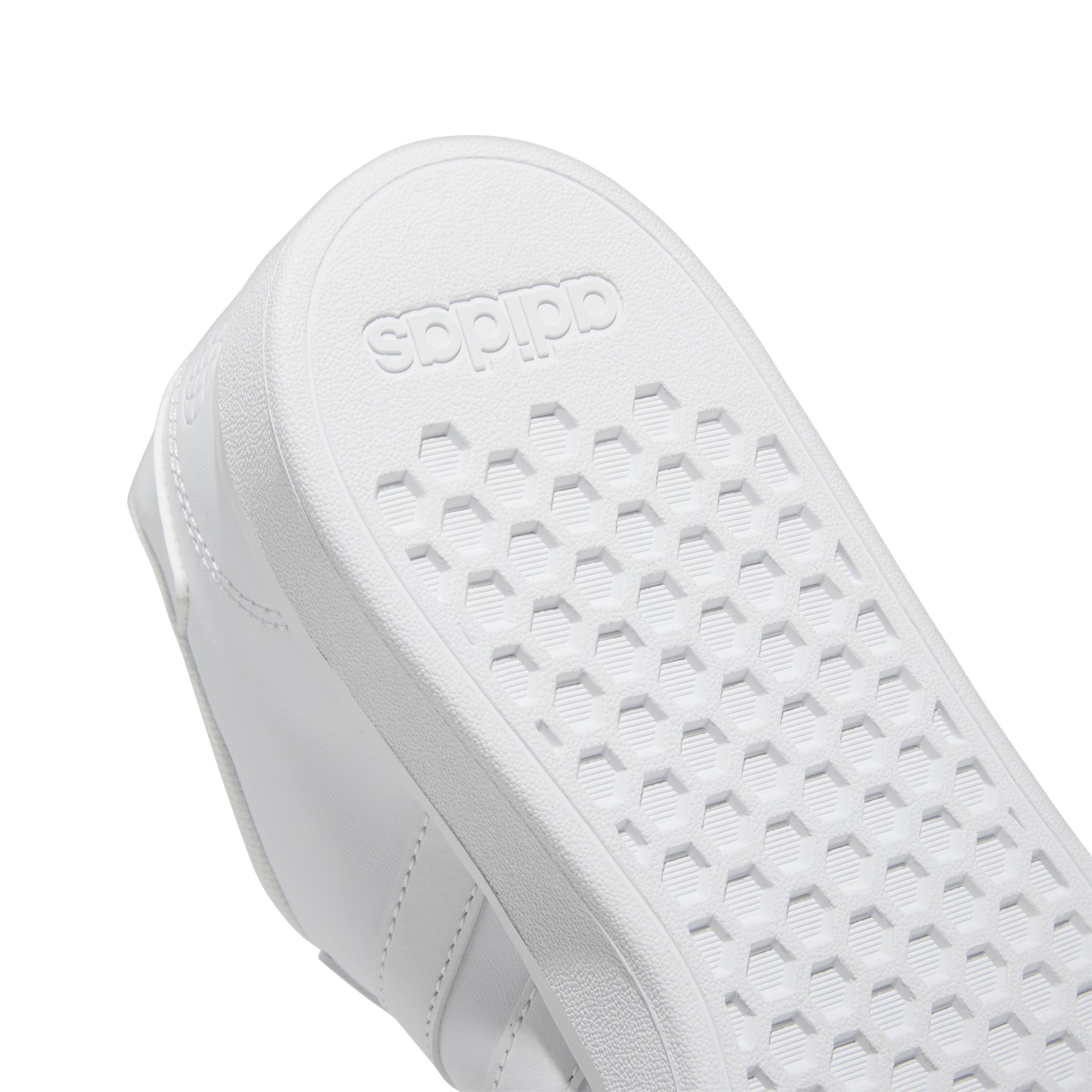 adidas Uniseks - dzieci Grand Court Elastic Lace and Strap, Sneakersy Ftwr White/Ftwr White/Grey One, 28 1/2 EU