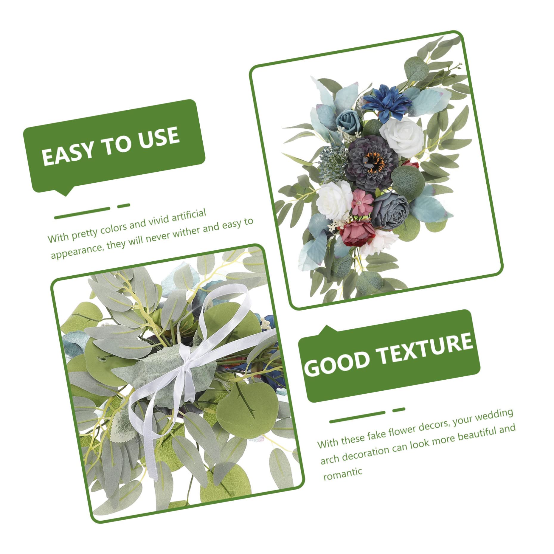 jojofuny Künstliche Hochzeitsbogen Blumen 2 Stück aus Seidenstoff für Deko | Pp und Schaumstoffdetails, Pflegeleicht und Verwelkungsfrei, für Outdoor und Tischmitte, Elegant und Ansprechend