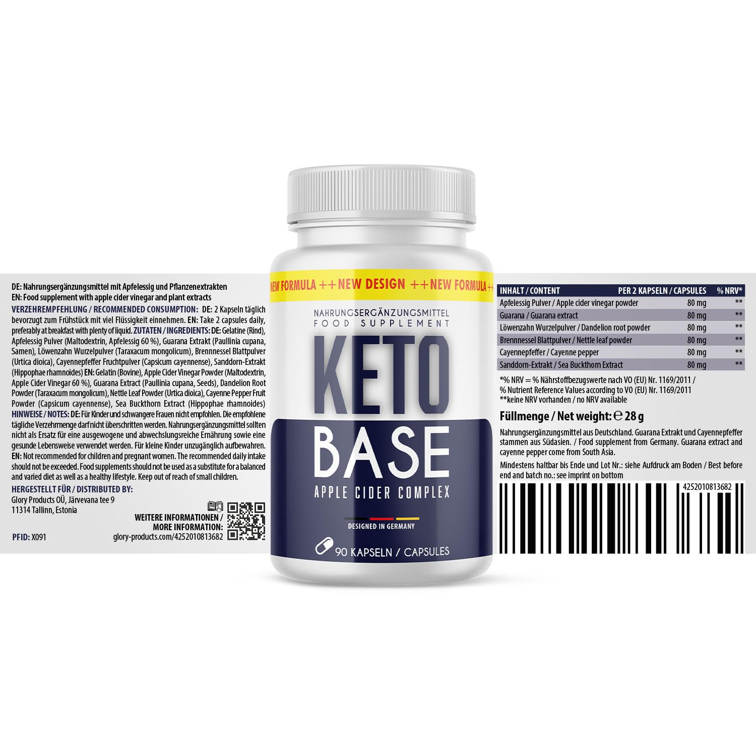 Keto Base Kapseln | dein zuverlässiger Partner | einfache Anwendung | 90 Kapseln