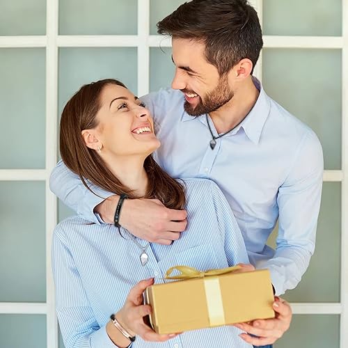 Miniatura 9 de Juego de pulseras de larga distancia para mujer, pulseras de corazón a juego para parejas, collares para novios, parejas, conjunto de joyas, regalos