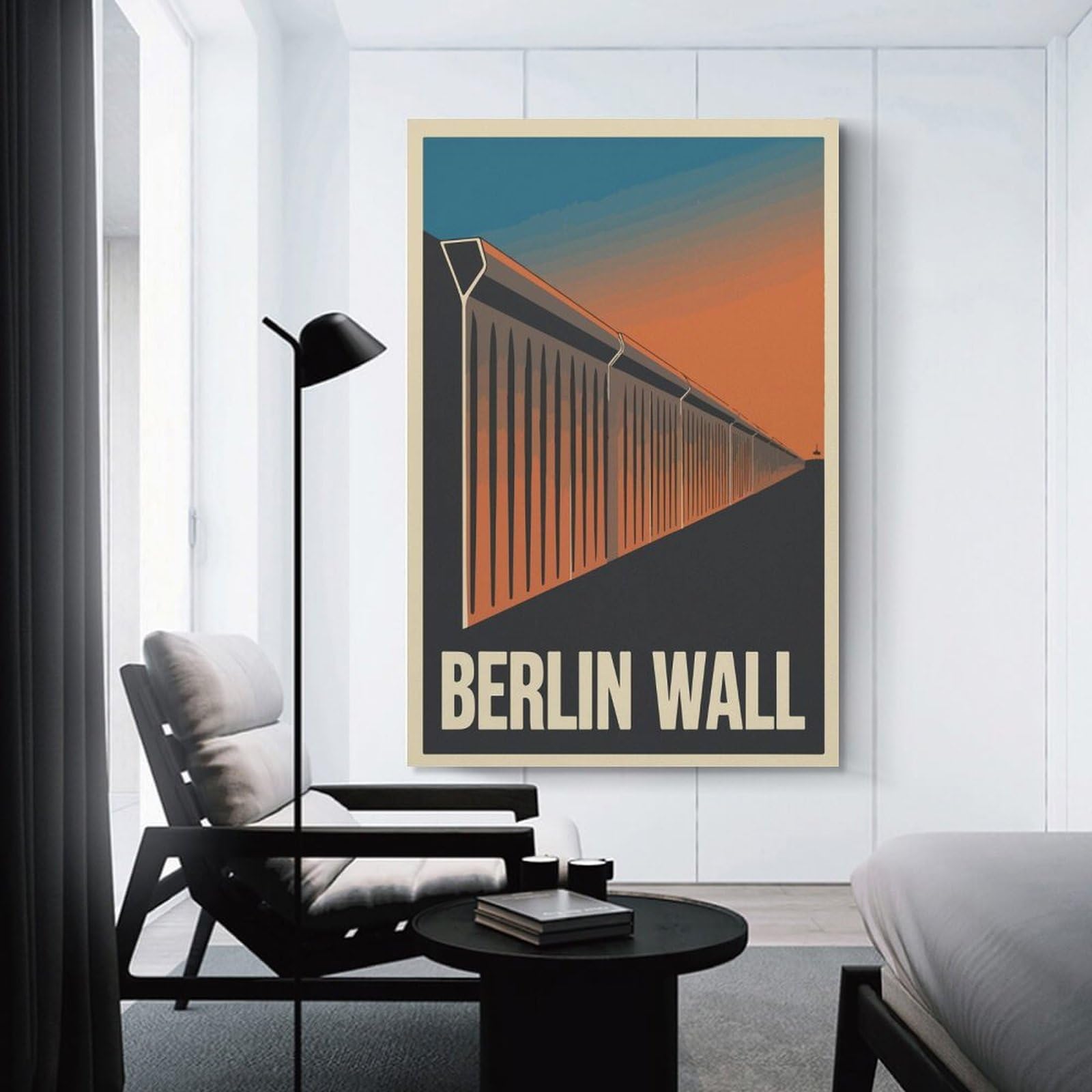 Junmoney Canvas Wall Art Berlin Wall, 24x36inch(60x90cm), for Gallery Wall Decor And Room Displays, Decorative Artwork with Flexible Styling