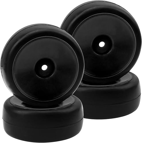 Miniatura 1 de Llantas de plástico de 0.472 pulgadas hexagonal y neumáticos de goma con espuma compatible con HSP Tamiya HPI Kyosho 110 On-Road Touring Car WLtoys