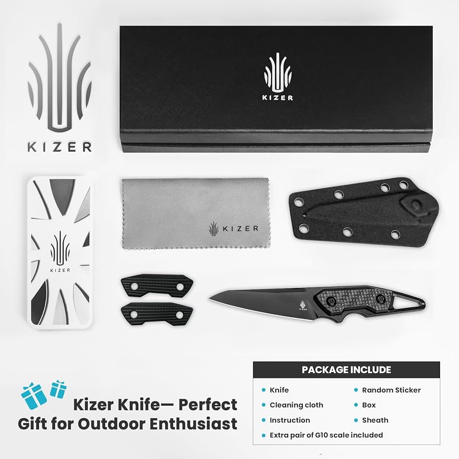 kiyserページです。 Amazon.com : Kizer Groom Fixed Blade Knife with Sheath, 3.08
