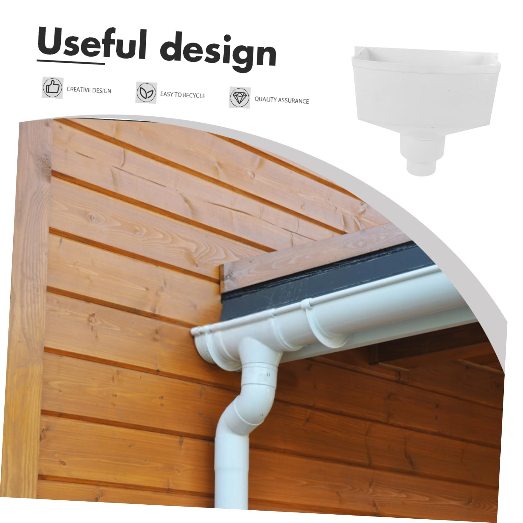 POPETPOP Conector de Drenaje de Bajante Pvc 110x75 Mm, Resistente y Duradero, Desviador y Adaptador para Canalones, Sistema de Captación de Agua de Lluvia, Instalación Fácil, Accesorio
